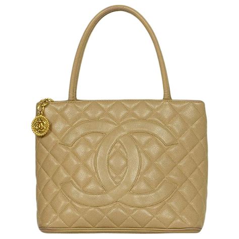 chanel beige medallion tote|Chanel medallion tote serial number.